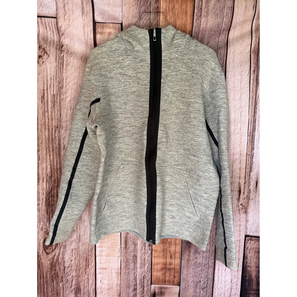 Lululemon Athletica‎ Stratum Hoodie Full Zip Heathered Space Dyed Gray Sizes XL
